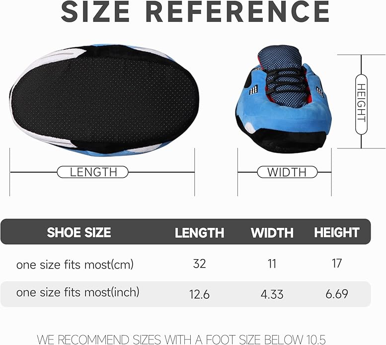 Blue Sneaker Slippers for Women Men - Funny Novelty Cozy Indoor Shoes - blue sneaker cozy indoor slippers non-slip cute slippers for women