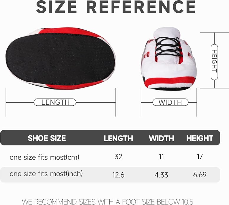 White Sneaker Slippers for Women Men - Funny Novelty Cozy Indoor House Shoes - animal slippers cozy indoor slippers non-slip cute slippers for women