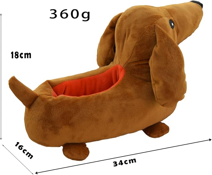 Dachshund Cotton Slippers - animal slippers women cute slippers for women dachshund