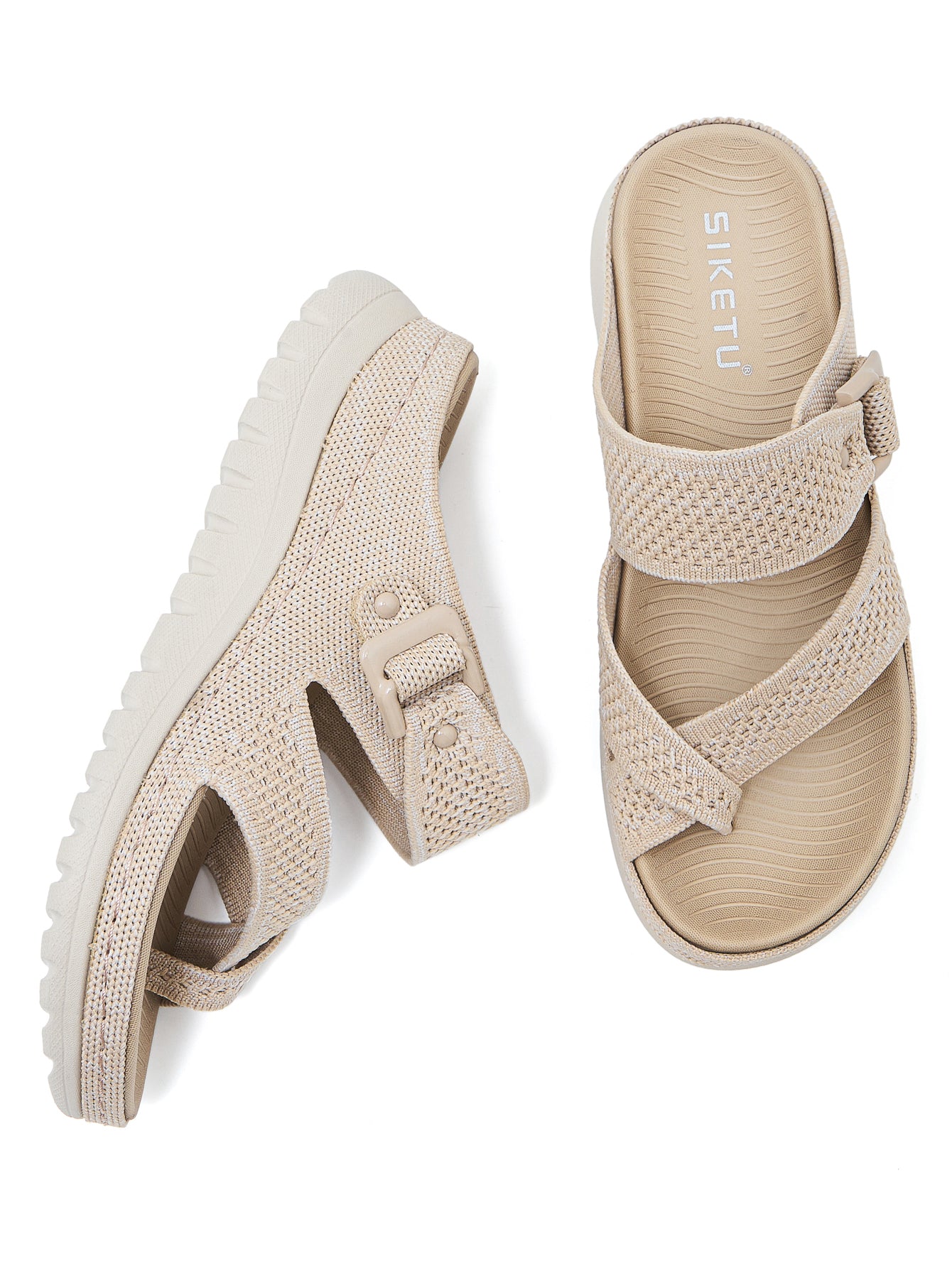 Knitted Slide Sandals - Breathable Summer Shoes - breathable sandals knitted sandals slide sandals