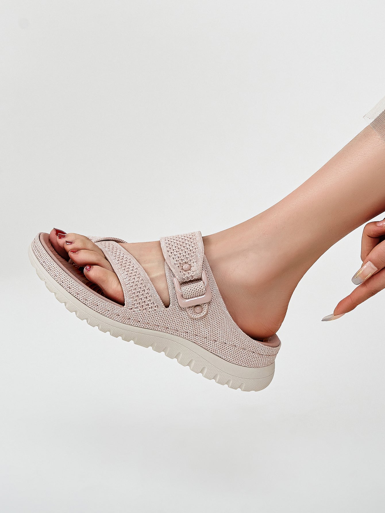 Knitted Slide Sandals - Breathable Summer Shoes - breathable sandals knitted sandals slide sandals