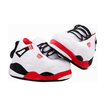 White Sneaker Slippers for Women Men - Funny Novelty Cozy Indoor House Shoes - animal slippers cozy indoor slippers non-slip cute slippers for women